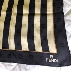 Fendi Logo Silk Scarf